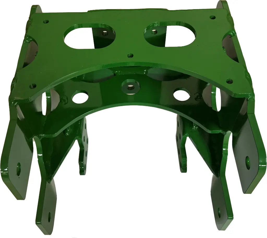 [JDP-PP-4050-G] 10" Setback Adapter Bracket for Reveal Precision Row Cleaner - John Deere Planters - 3/8" Steel - Powder Coated JD Green