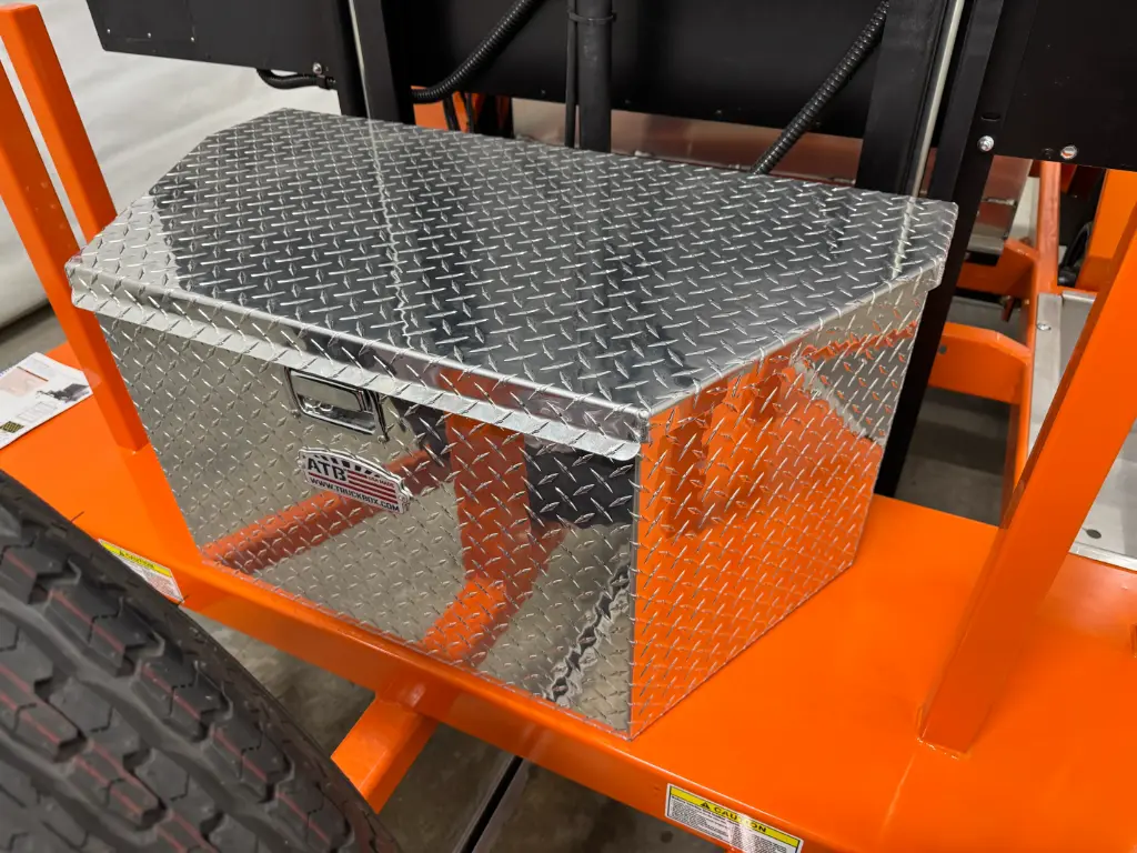 [A-AF42-182140-TT] A-AF42 - 18"H x 21"D x 40"W- Aluminum Super HD Trailer A-Frame Tongue Box, Diamond TP Finish, Single Top Open Lid with Lift Handle Lock